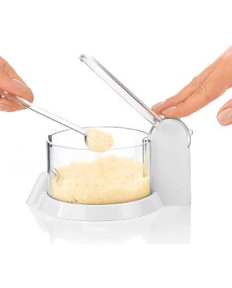 Vas pentru parmezan cu lingurita, acril, 15 cm, colectia Forme Casa - GUZZINI